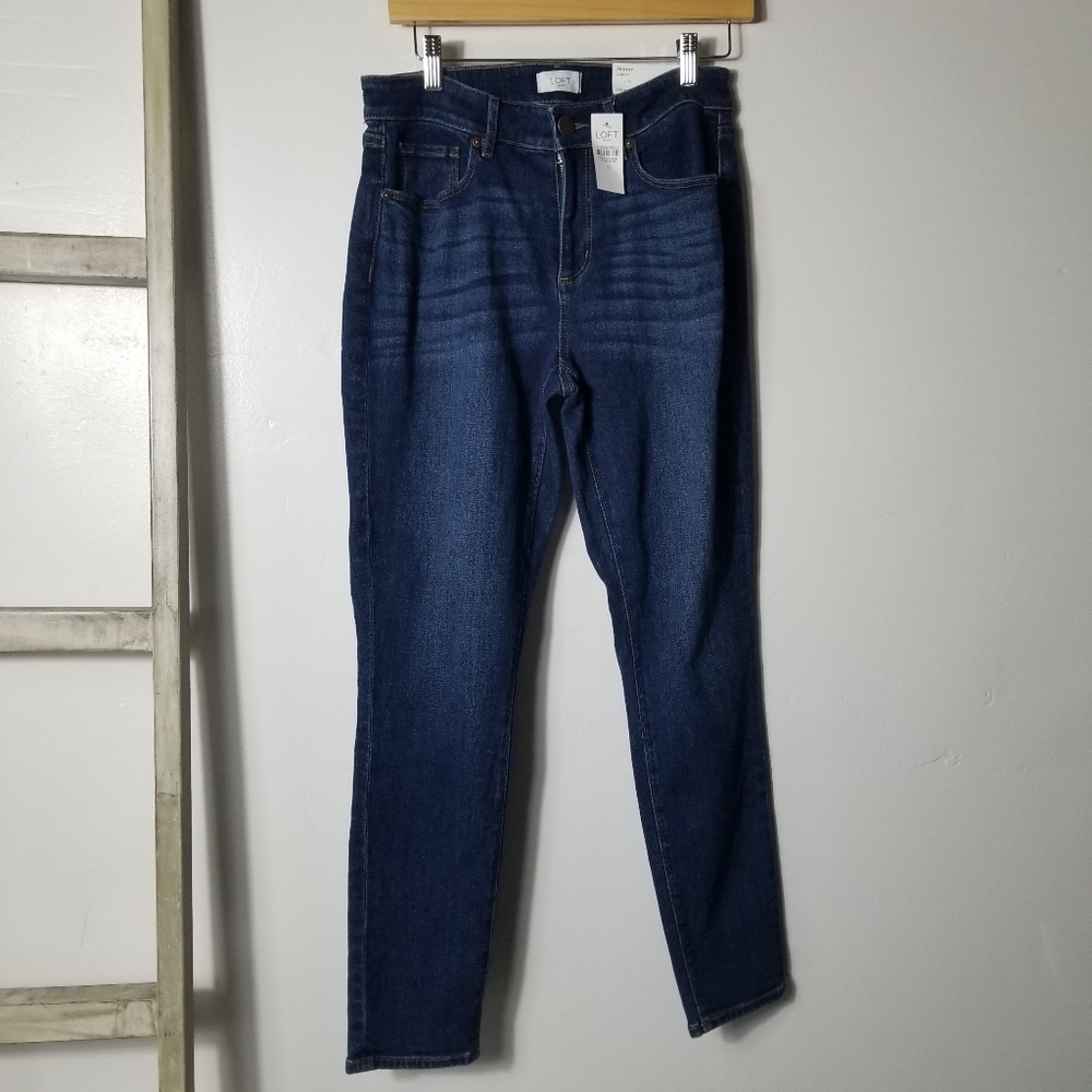 NWT LOFT WOMEN'S MID RISE SKINNY CURVE JEANS SIZE 6